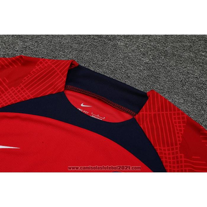 Fato de Treino Atletico Madrid Manga Curta 2022-2023 Vermelho - Calcas Curta